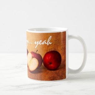 Caneca De Café Natureza Morta de Maçãs Vermelhas