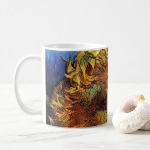 Caneca De Café Natureza Morta Dois Girassóis Cortados por Vincent