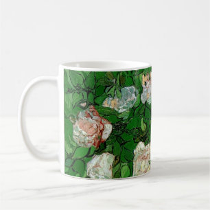 Caneca De Café Natureza Morta: Rosas Cor-de-Rosa por Vincent van