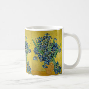Caneca De Café Natureza Morta: Vaso com Íris por Vincent Van Gogh