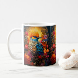 Caneca De Café Natureza Whimesi Pássaro Azul n.o 2