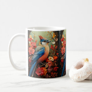 Caneca De Café Natureza Whimsic Pássaro Azul n.o 3