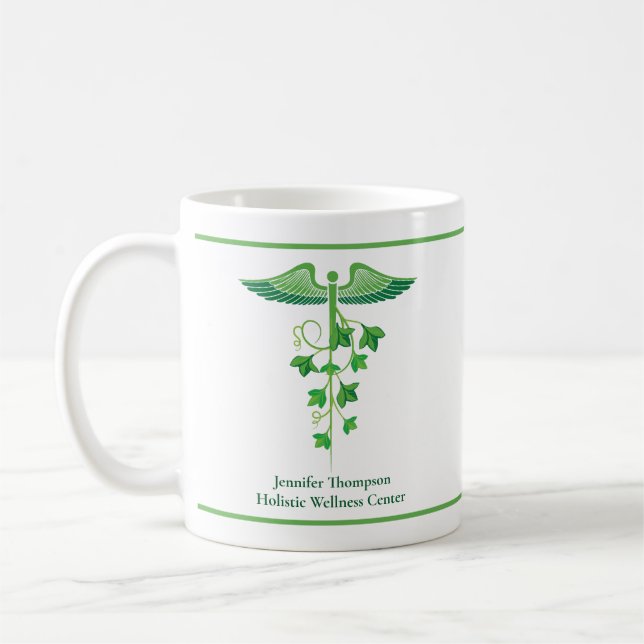 Caneca De Café Naturopath Centro de Bem-Estar dos Medicamentos Ho (Esquerda)