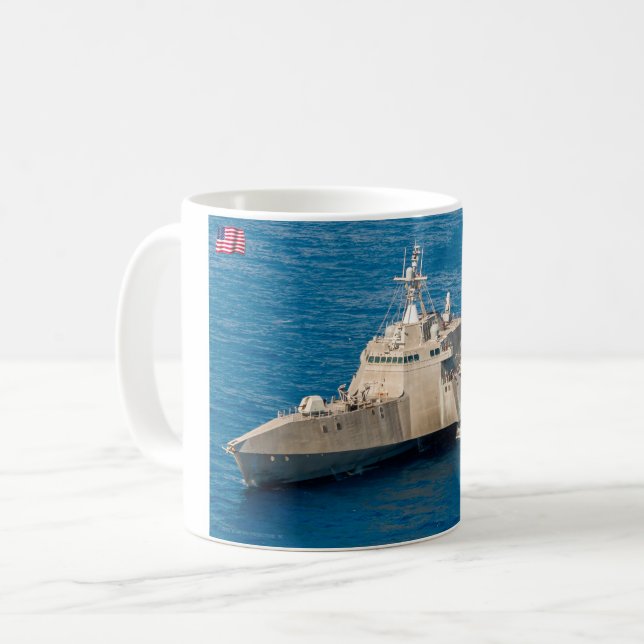 Caneca De Café NAU DE COMBATE LITORÂNEO – LCS-4 Mug (Frente Esquerda)