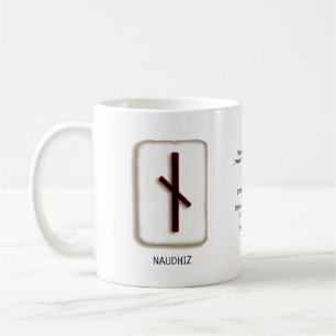 Caneca De Café Naudhiz Rune Stone Mug