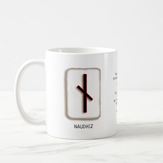 Caneca De Café Naudhiz RuneStone Mug (Esquerda)
