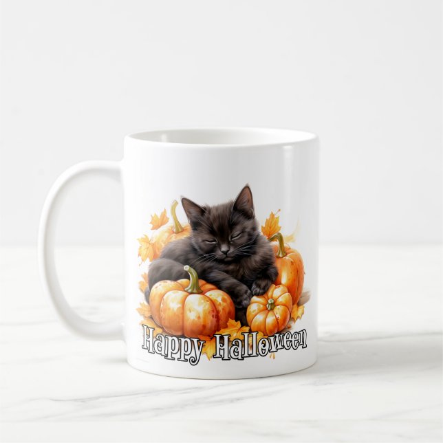 Caneca De Café Naufrágio Adorável de Gatinhos Pretos (Esquerda)