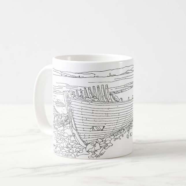 Caneca De Café Naufrágio da Baía de Farr Escócia (Frente Esquerda)