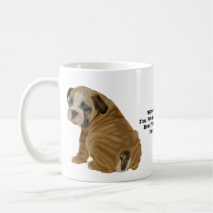Caneca De Café Naughn English Bulldog Puppy