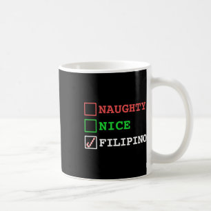 Caneca De Café Naughn Nice Filipino Funny Christmas Filipinas