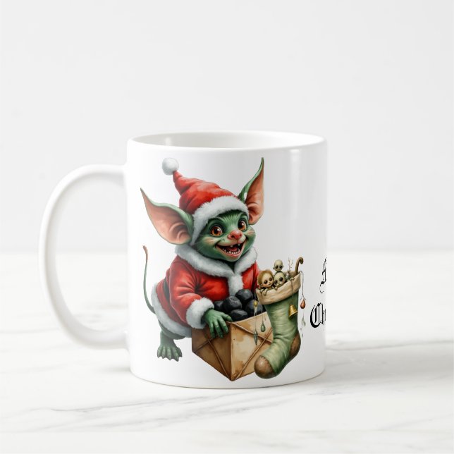 Caneca De Café Naughty List Delivery: The Goblin Clause Chronicle (Esquerda)