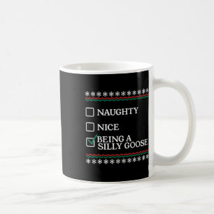Caneca De Café Naughty Nice Ser Um Bobo Goose Engraçado Natal X