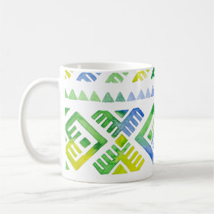Caneca De Café Navajo Tribute: Watercolor Tribal Majestade
