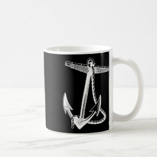 Caneca De Café Naval Âncora de Navios Náuticos à Vela