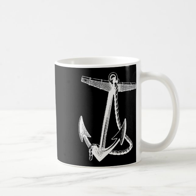 Caneca De Café Naval Âncora de Navios Náuticos à Vela  (Direita)