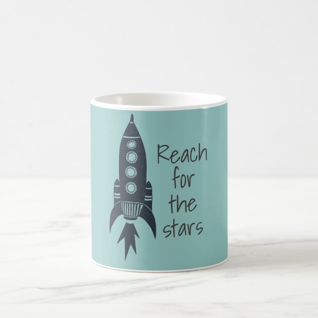 Caneca De Café Nave Espacial Alcançar as Estrelas (Centro)