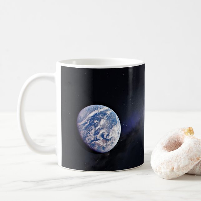 Caneca De Café Nave Espacial Dragão Xl Com Planeta Terra Em Distâ (Com Donut)