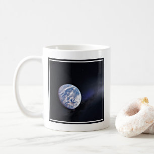 Caneca De Café Nave Espacial Dragão Xl Com Planeta Terra Em Distâ