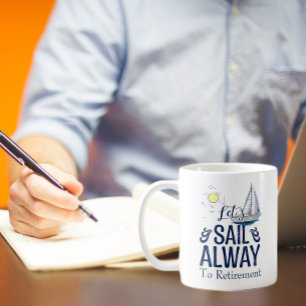 Caneca De Café Navegação Longe Da Curta Escala Náutica Do Oceano 