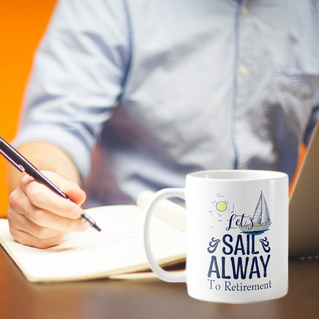 Caneca De Café Navegação Longe Da Curta Escala Náutica Do Oceano  (Criador carregado)