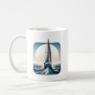 Caneca De Café Navegação Solo pelo Mundo