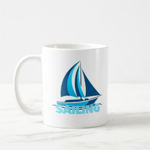 Caneca De Café Navegando belo navio de esquadra de veleiro