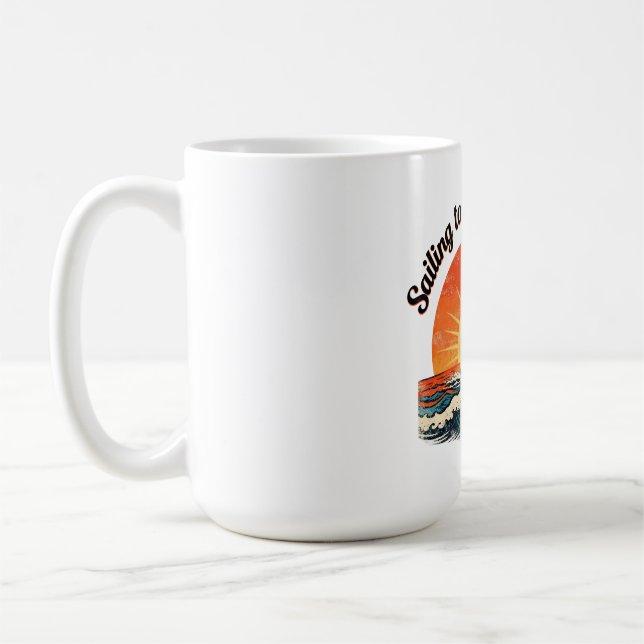 Caneca De Café Navegando para o Horizonte Longínquo. citações de  (Esquerda)