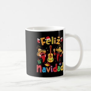 Caneca De Café Navidad Mexicana Fiesta Hot Pepper Guitar Parte Xm