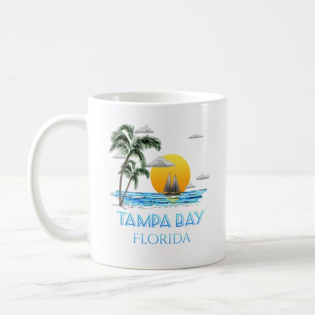 Caneca De Café Navigação de Tampa Bay Florida (Esquerda)