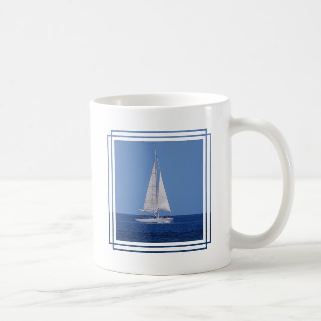 Caneca De Café Navigação no azul de oceano (Direita)
