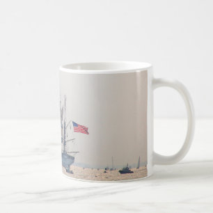 Caneca De Café Navio alto, navio de tosquiadeira, vela, guarda