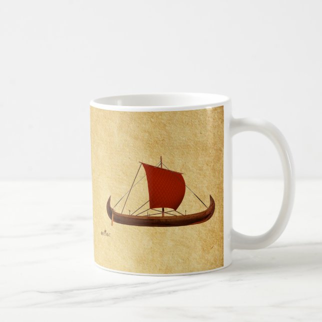 Caneca De Café Navio de navegação vermelho II (Direita)