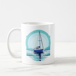 Caneca De Café Navio de vela ancorado