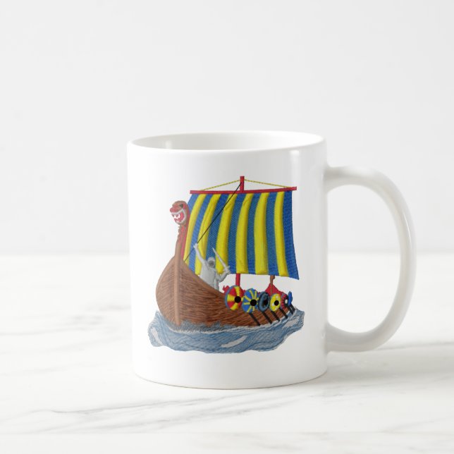 Caneca De Café Navio de Viking do sueco (Direita)
