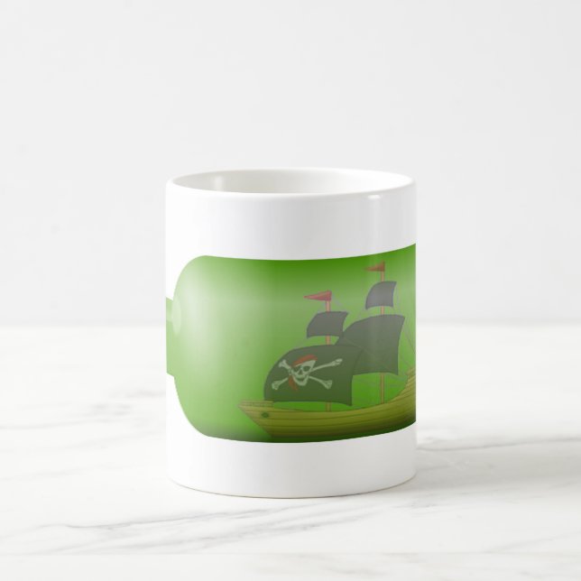Caneca De Café Navio em uma garrafa (Centro)