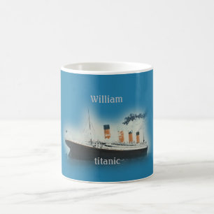 Caneca De Café Navio Titanic Vintage Maritime White Star