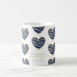 Caneca De Café Navy Heart Best Friends All Occasion