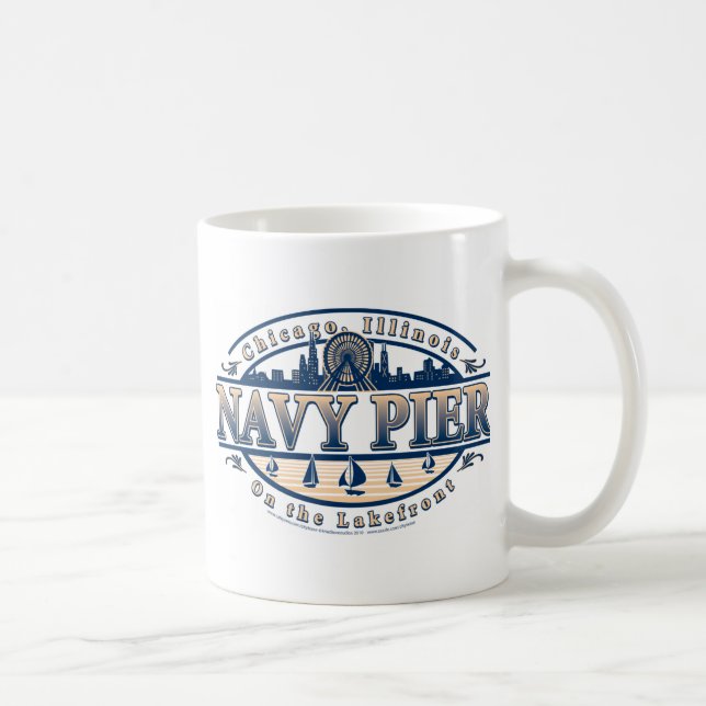 Caneca De Café Navy Pier Chicago (Direita)