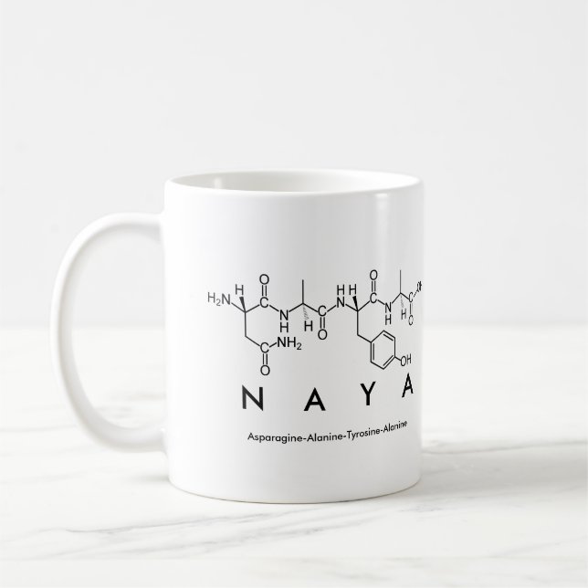 Caneca De Café Naya peptide name mug (Esquerda)