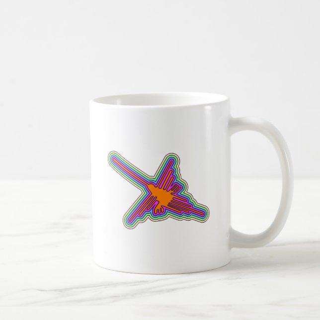Caneca De Café Nazca Hummingbird Peru Drawing (Direita)