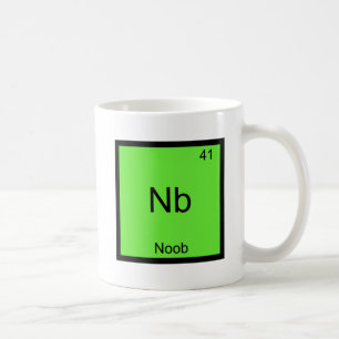 Caneca De Café Nb - Símbolo de Elemento de Química Noob Novato En