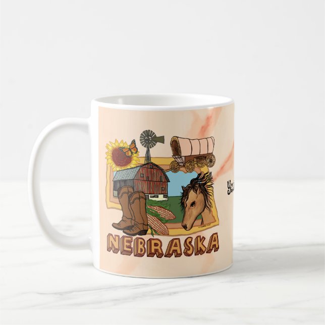 Caneca De Café Nebraska (Esquerda)