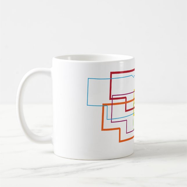 Caneca De Café nebraska pride blur (Esquerda)