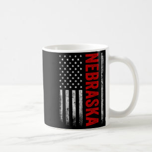 Caneca De Café Nebraska Vintage Eua Flag Retro For Men Wo