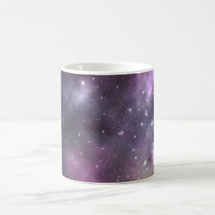 Caneca De Café Nebulosa Legal Colorida e Estrelas no Espaço