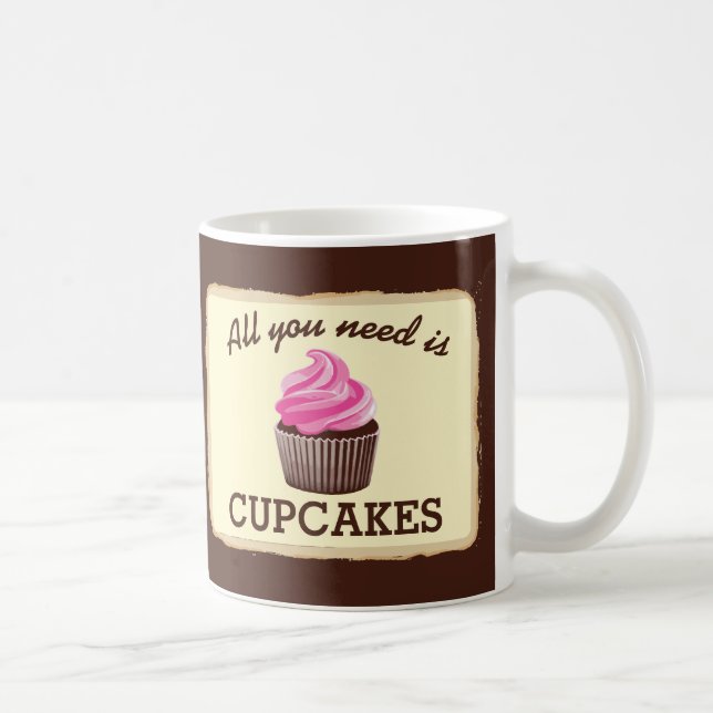 Caneca De Café Necessidade de Cupcakes (Direita)