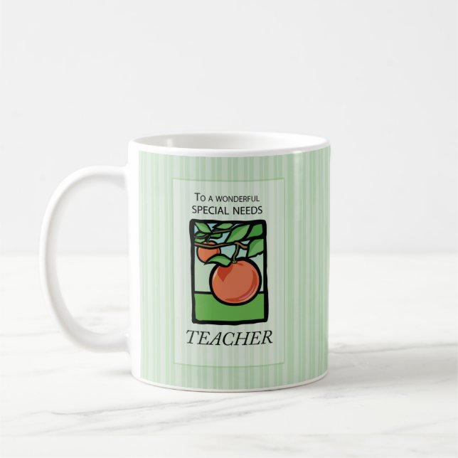 Caneca De Café Necessidades Especiais Professora Obrigado Dando M (Esquerda)