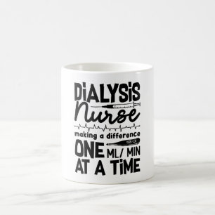 Caneca De Café Nefrologia Tecnológica de Enfermeira de Diálise
