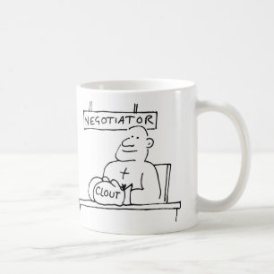 Caneca De Café Negociador em Desk tem luva de boxe com influência