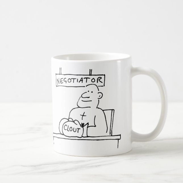 Caneca De Café Negociador em Desk tem luva de boxe com influência (Direita)